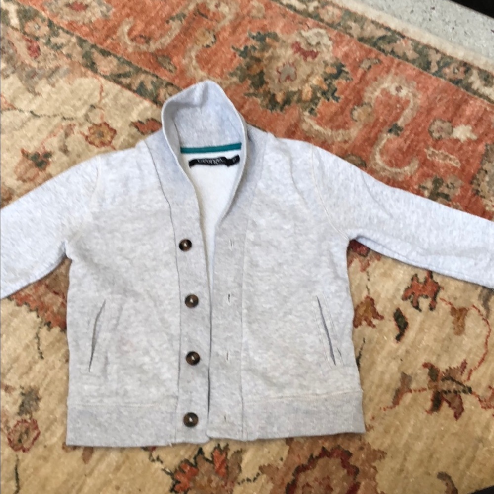 Jersey cardigan with shawl collar and pockets